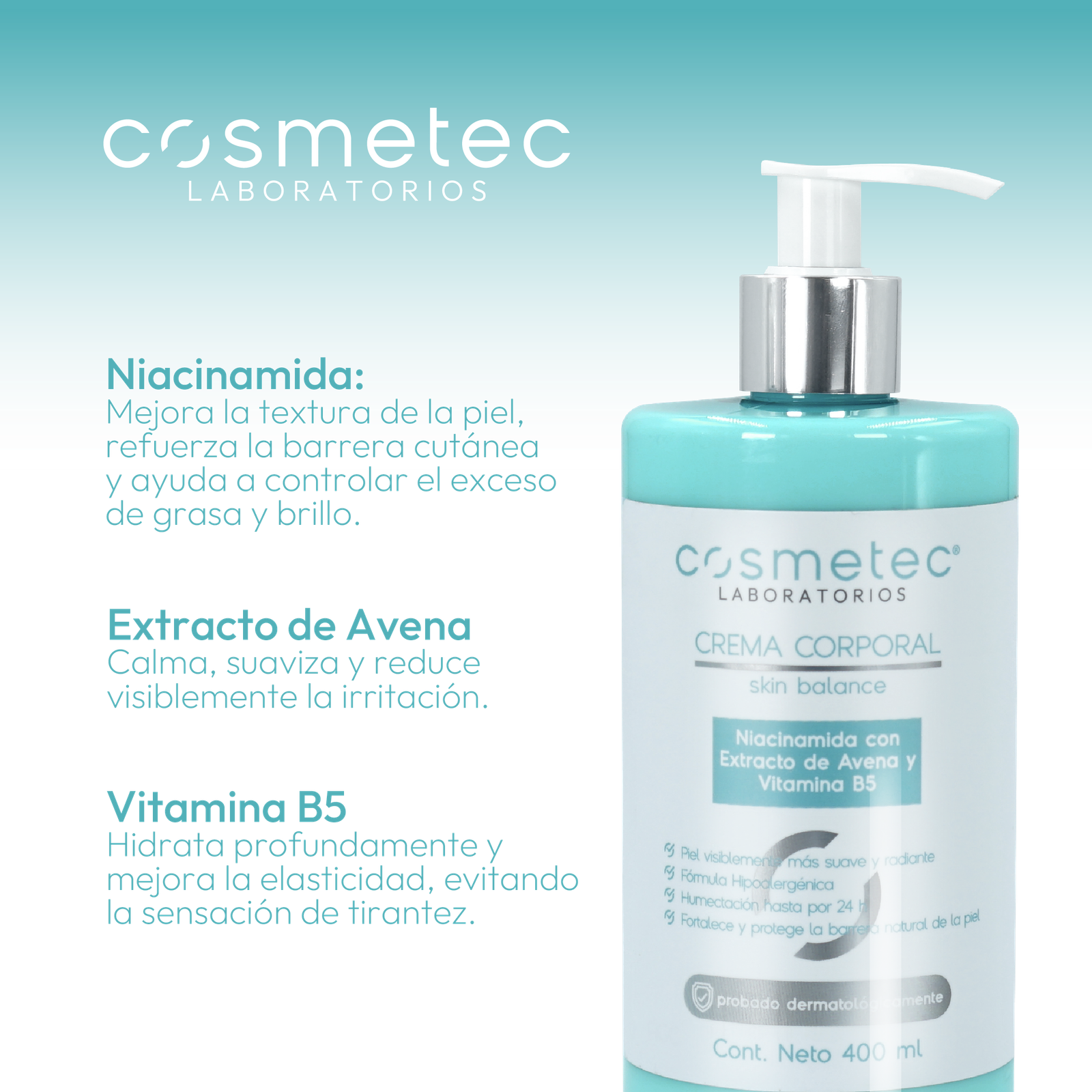 Activos funcionales de la crema corporal