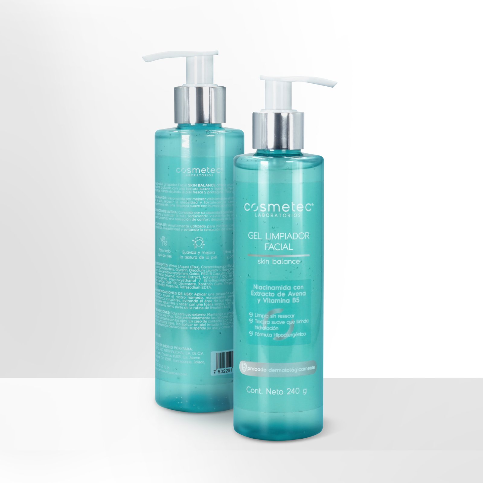 Presentación dúo del gel limpiador facial