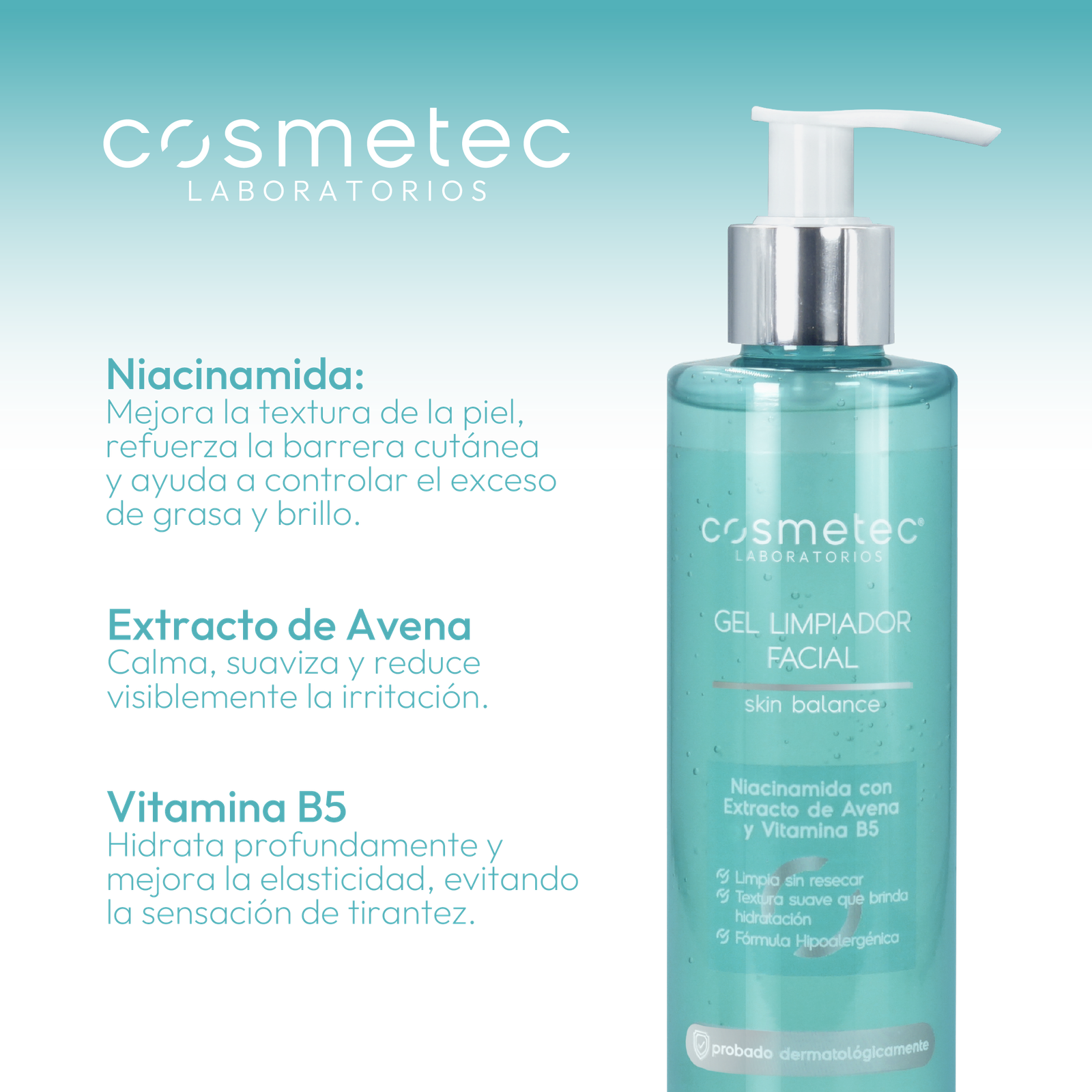 Activos funcionales del gel limpiador facial